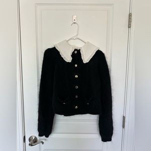 Sandro Detachable Collar Cardigan